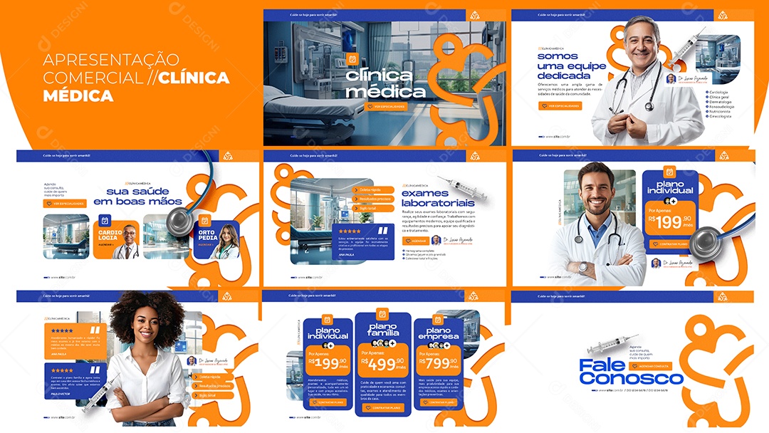 Apresentação Comercial Clínica Médica PSD Editável