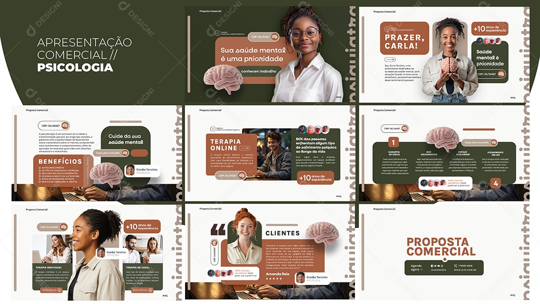 Apresentação Comercial Psicologia PSD Editável