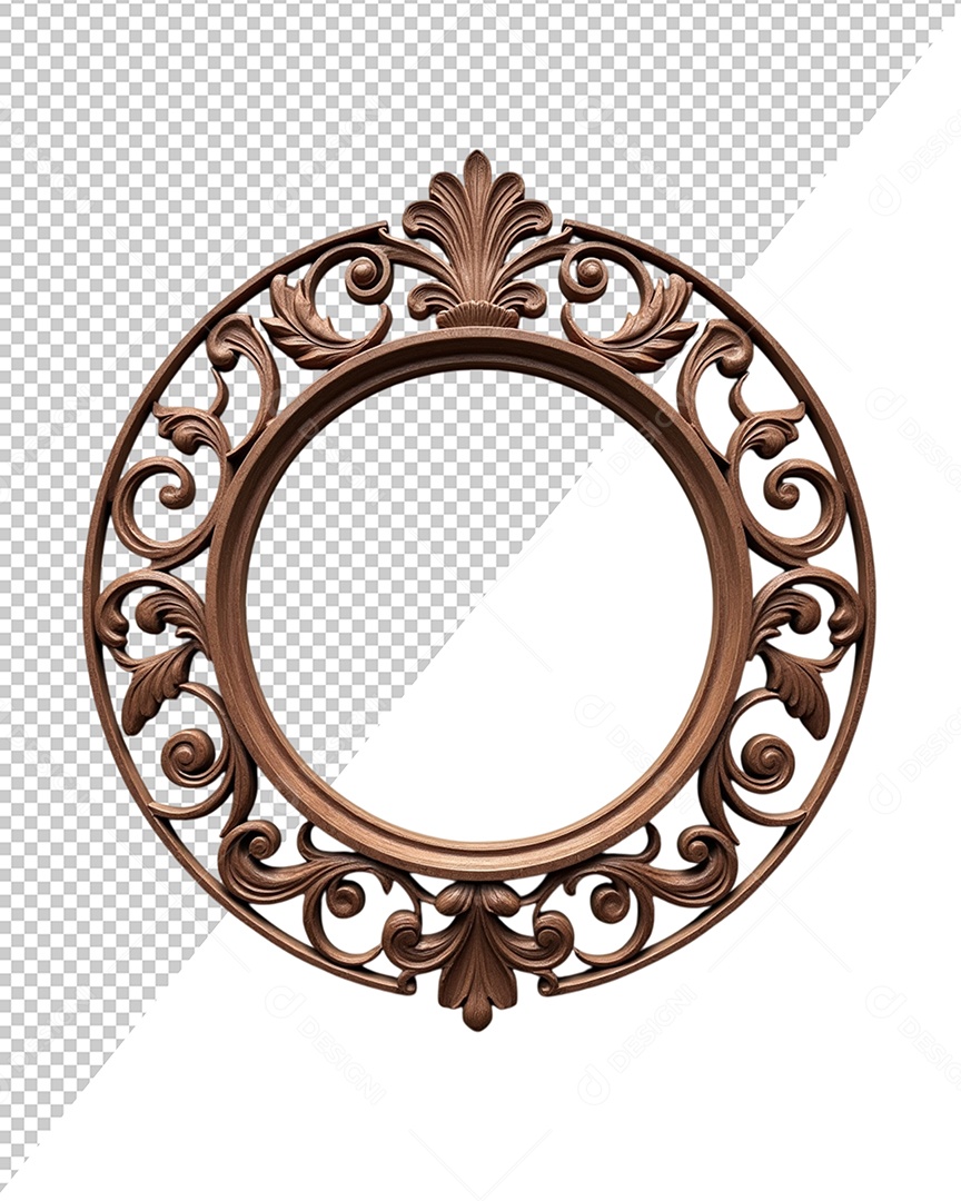 Elemento 3D Moldura Para Composição PSD