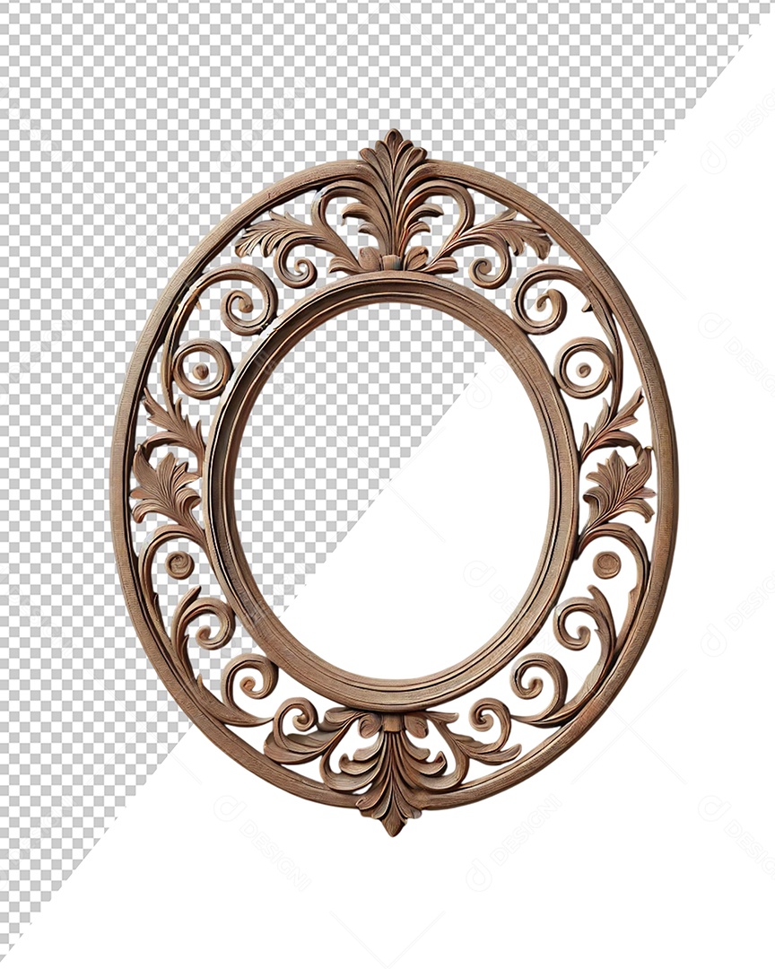 Elemento 3D Moldura Para Composição PSD