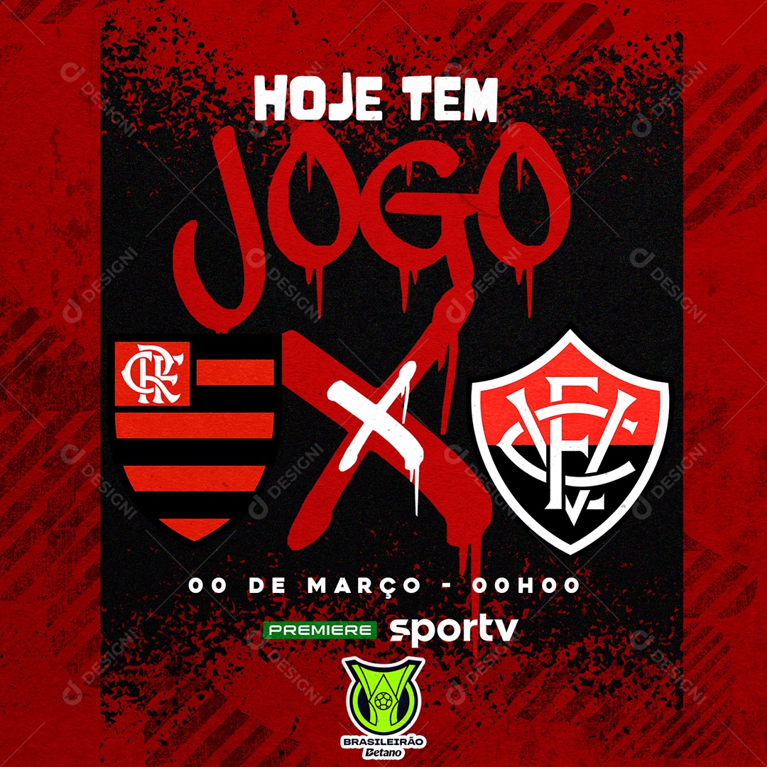 Social Media Jogo de Futebol PSD Editável