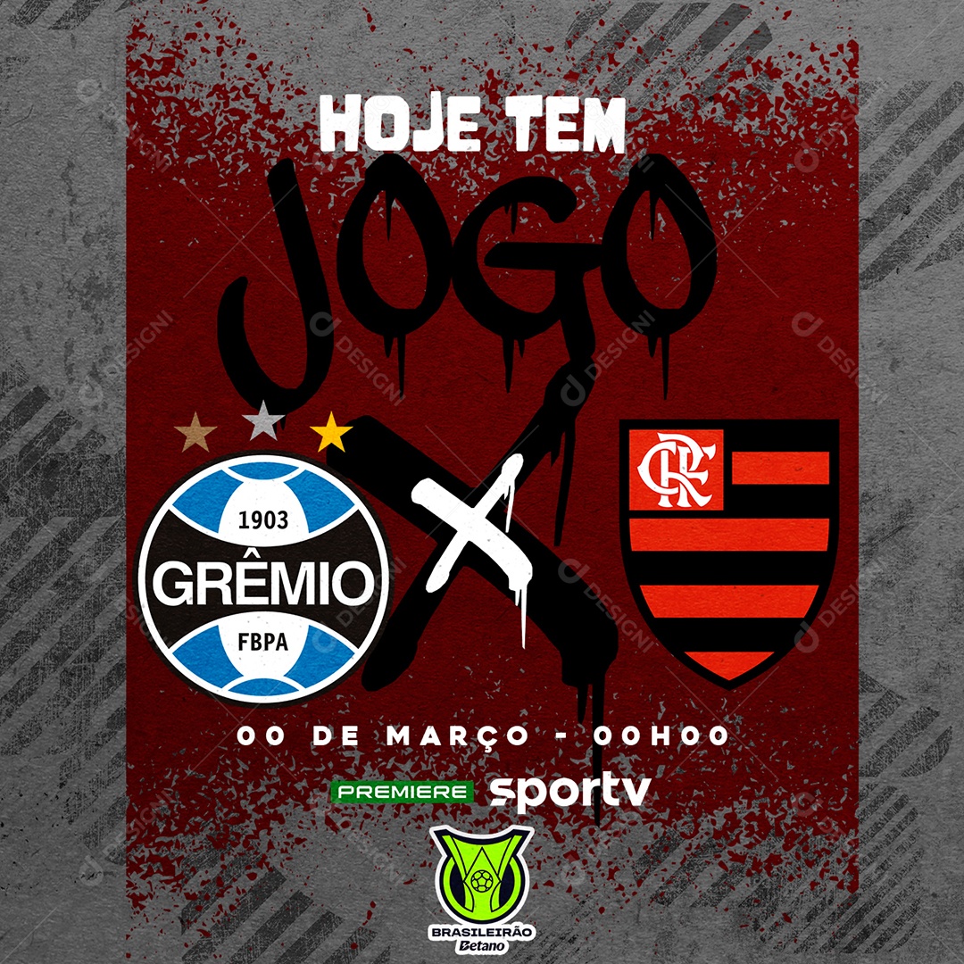 Social Media Jogo de Futebol PSD Editável