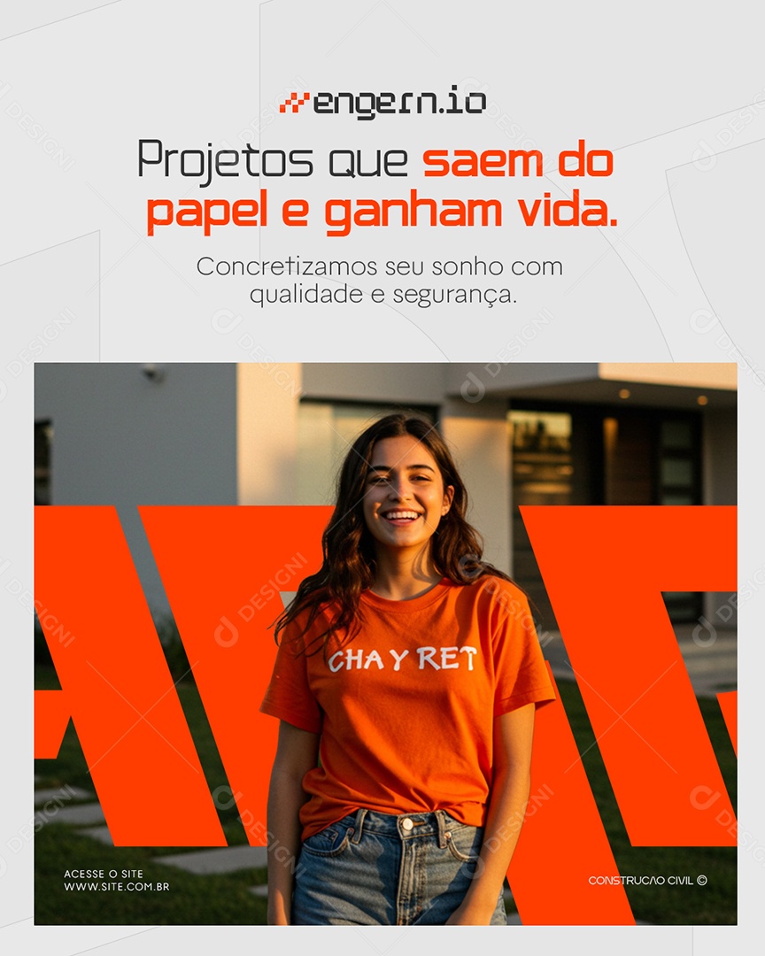 Engenharia Projetos Que Saem do Papel e Ganham Vida Social Media PSD Editável