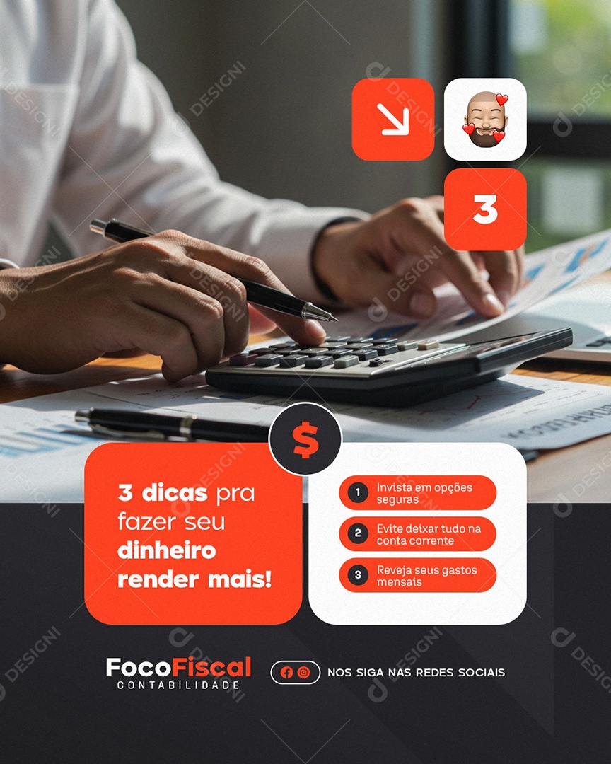Contabilidade Dicas Pra Fazer Seu Dinheiro Render Mais Social Media PSD Editável