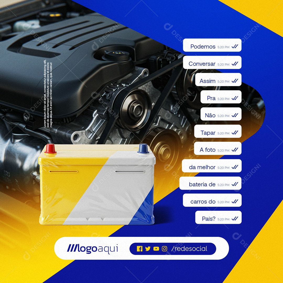 Baterias Bate Papo Whatsapp Social Media PSD Editável