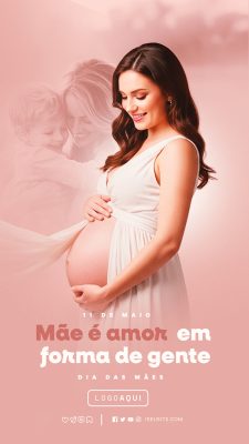 Story Feliz Dia das Mães 11 de Maio Social Media PSD Editável