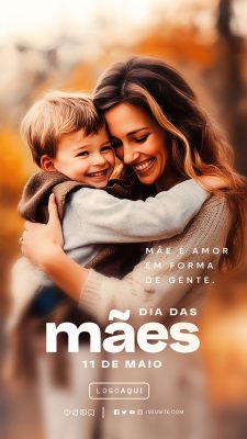 Story Feliz Dia das Mães 11 de Maio Social Media PSD Editável