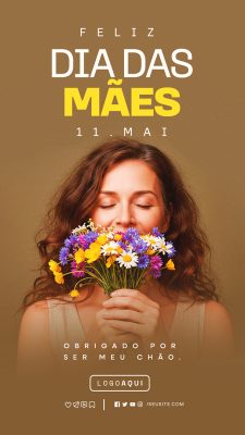 Story Feliz Dia das Mães 11 de Maio Social Media PSD Editável