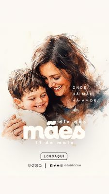 Story Feliz Dia das Mães 11 de Maio Social Media PSD Editável
