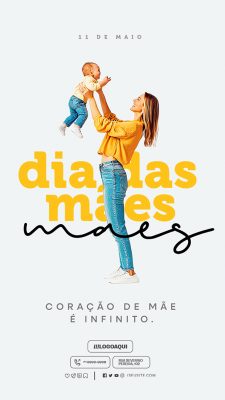 Story Feliz Dia das Mães 11 de Maio Social Media PSD Editável