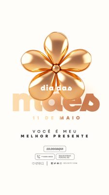 Story Feliz Dia das Mães 11 de Maio Social Media PSD Editável