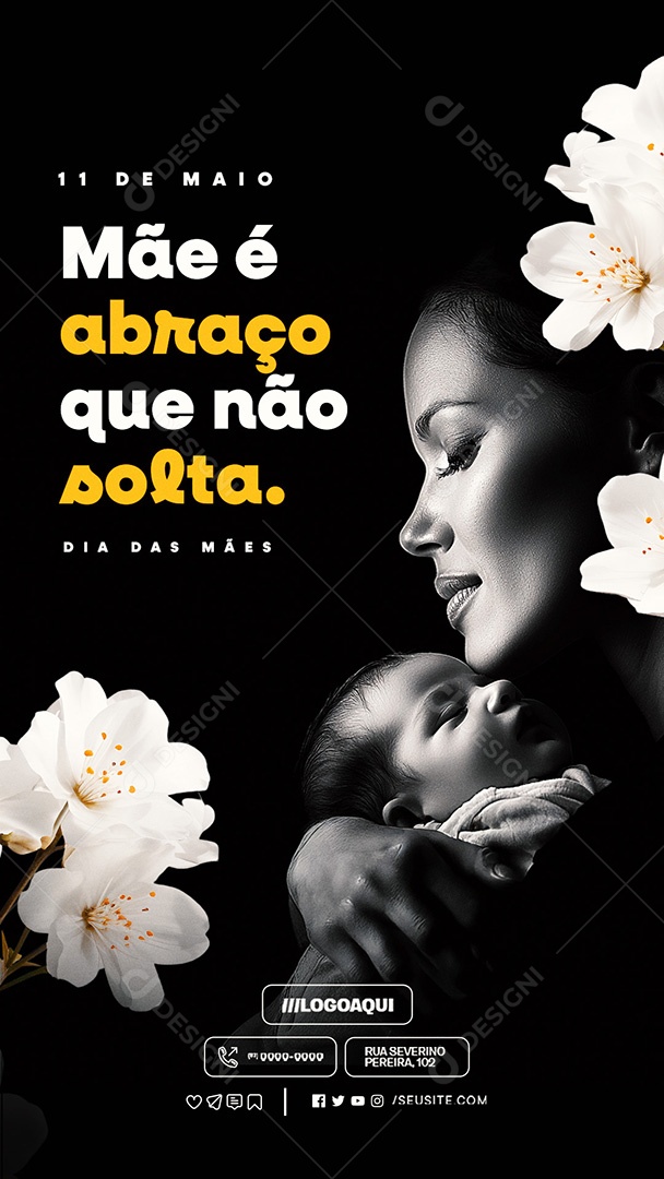 Story Feliz Dia das Mães 11 de Maio Social Media PSD Editável