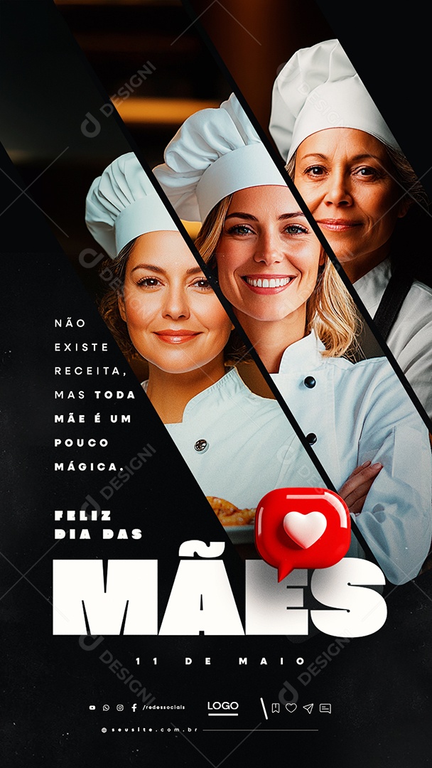 Story Feliz Dia das Mães 11 de Maio Social Media PSD Editável