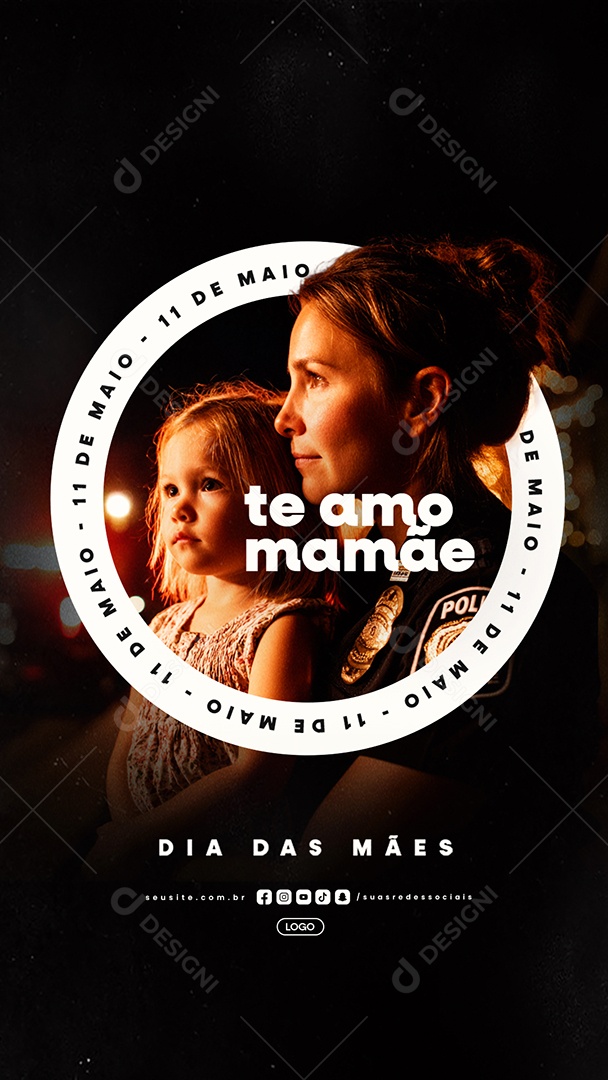 Story Feliz Dia das Mães 11 de Maio Social Media PSD Editável