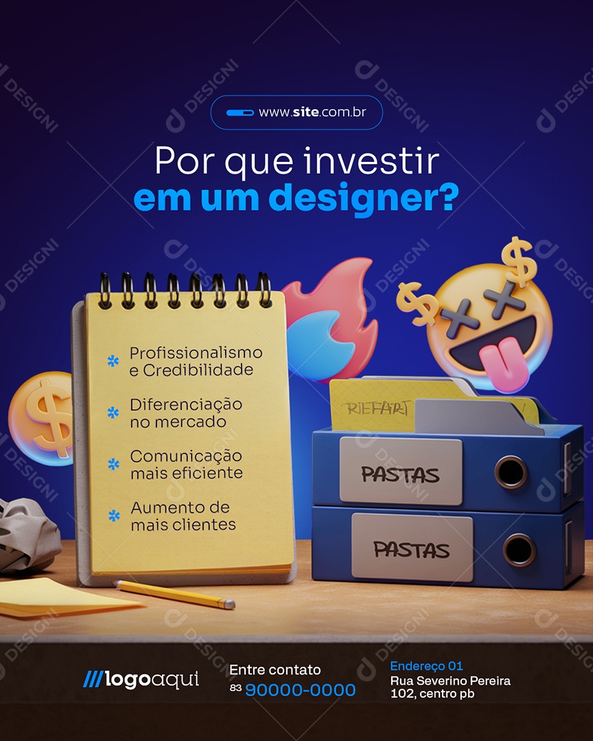 Marketing Digital Porque Investir Em Um Designer Social Media PSD Editável