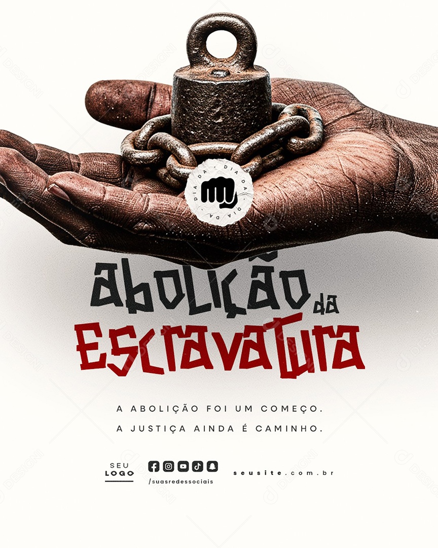 Dia da Abolição da Escravatura 13 de Maio Social Media PSD Editável