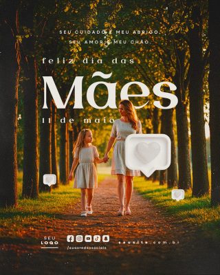 Feliz Dia das Mães 11 de Maio Social Media PSD Editável
