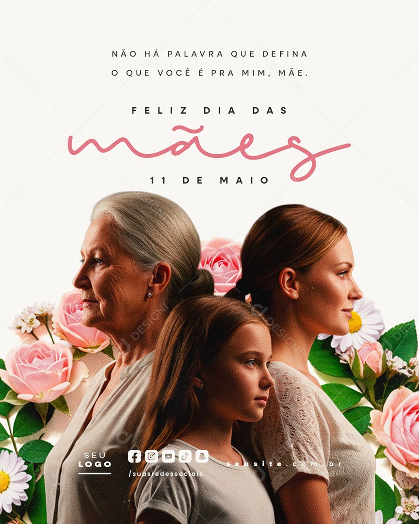 Feliz Dia das Mães 11 de Maio Social Media PSD Editável