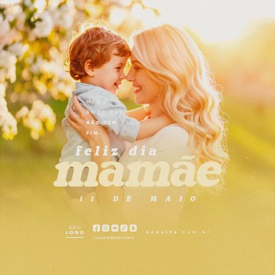 Feliz Dia das Mães 11 de Maio Social Media PSD Editável