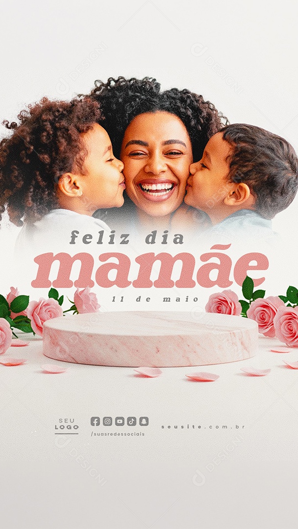 Story Feliz Dia das Mães 11 de Maio Social Media PSD Editável