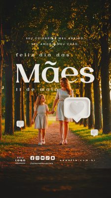 Story Feliz Dia das Mães 11 de Maio Social Media PSD Editável