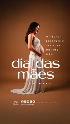 Story Feliz Dia das Mães 11 de Maio Social Media PSD Editável