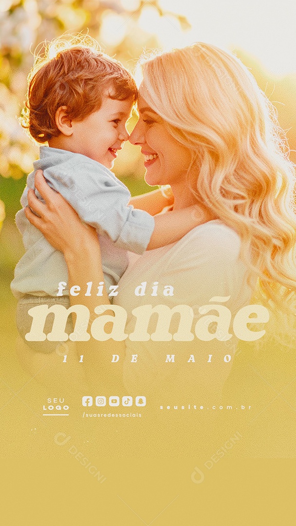 Story Feliz Dia das Mães 11 de Maio Social Media PSD Editável