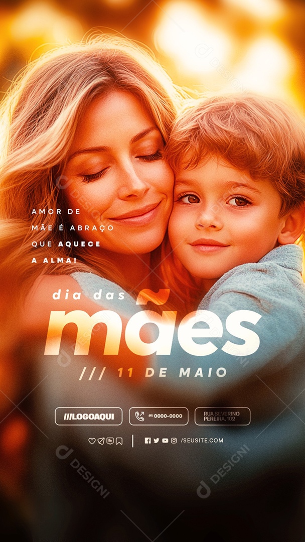 Story Feliz Dia das Mães 11 de Maio Social Media PSD Editável