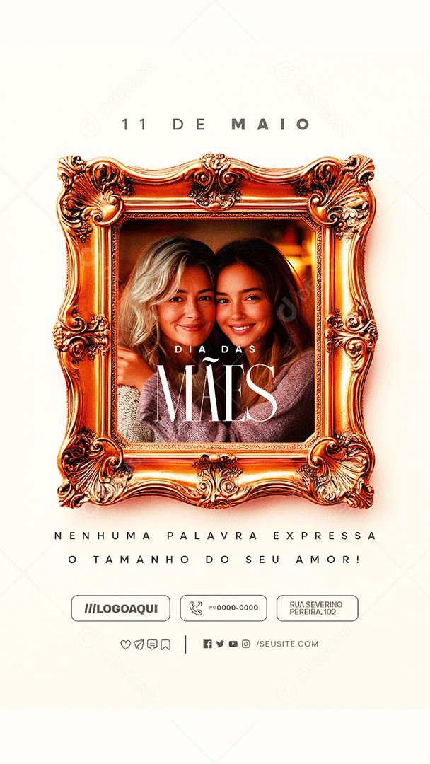 Story Feliz Dia das Mães 11 de Maio Social Media PSD Editável
