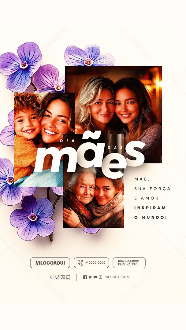 Story Feliz Dia das Mães 11 de Maio Social Media PSD Editável
