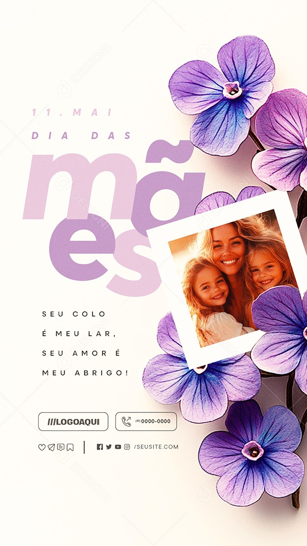 Story Feliz Dia das Mães 11 de Maio Social Media PSD Editável