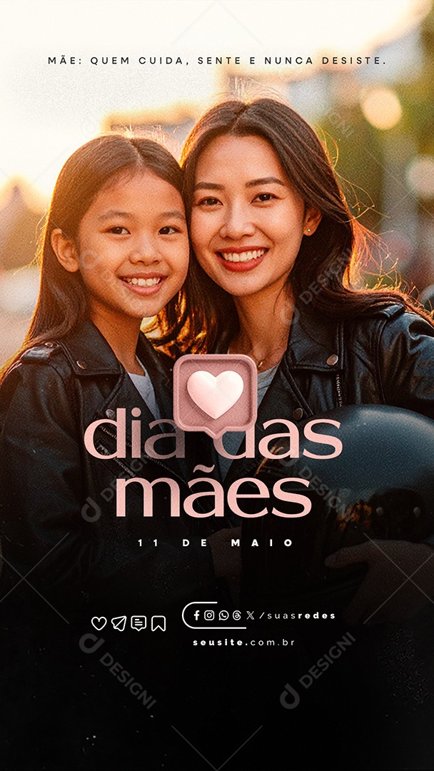 Story Feliz Dia das Mães 11 de Maio Social Media PSD Editável