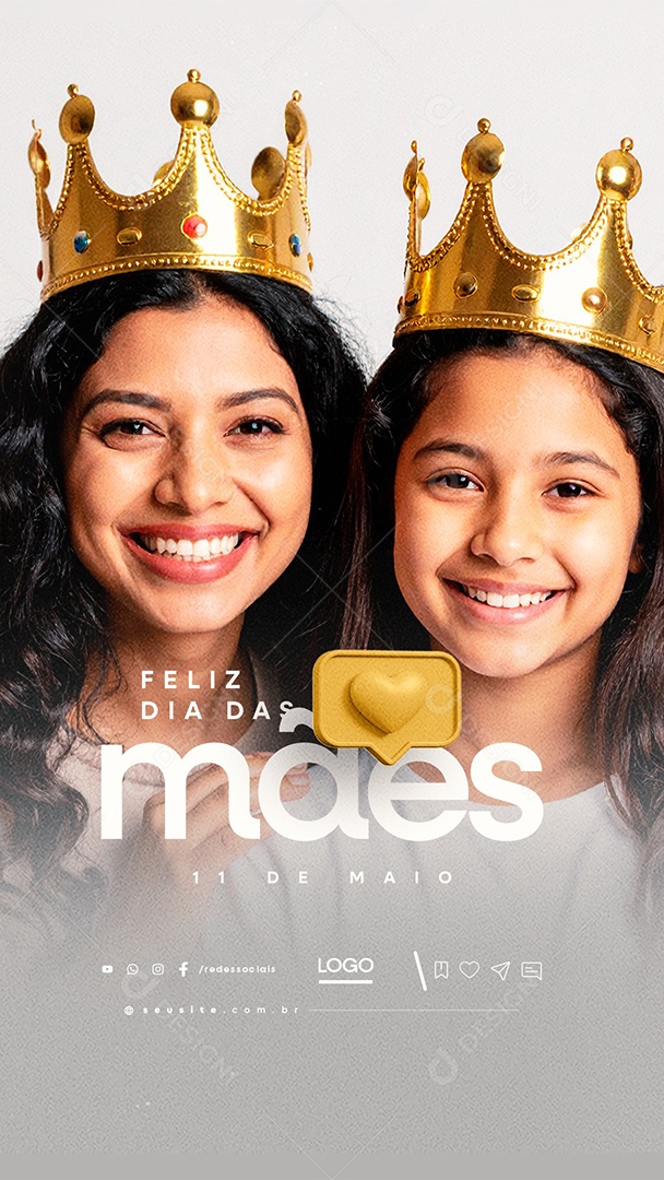 Story Feliz Dia das Mães 11 de Maio Social Media PSD Editável
