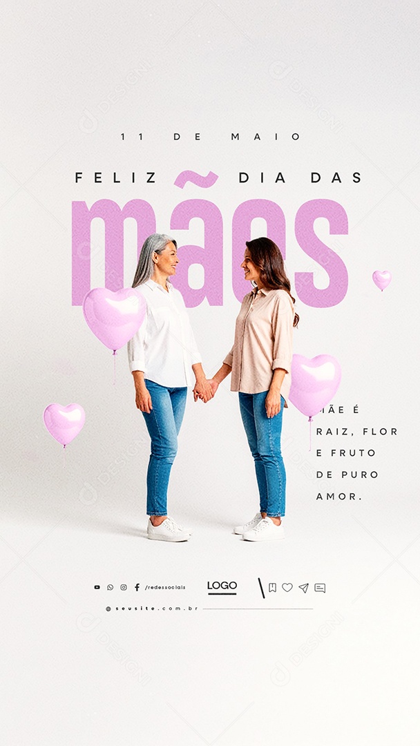 Story Feliz Dia das Mães 11 de Maio Social Media PSD Editável