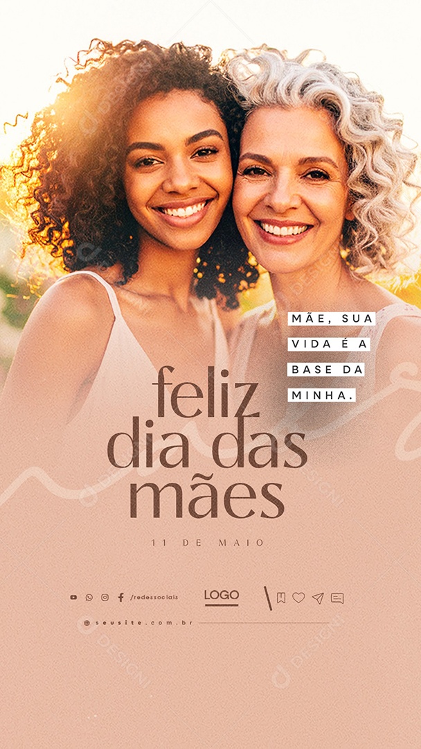 Story Feliz Dia das Mães 11 de Maio Social Media PSD Editável
