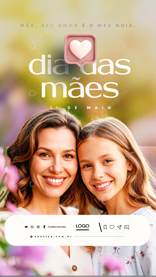 Story Feliz Dia das Mães 11 de Maio Social Media PSD Editável