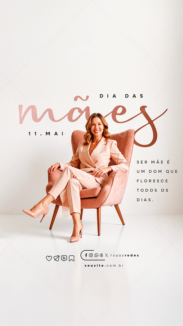 Story Feliz Dia das Mães 11 de Maio Social Media PSD Editável