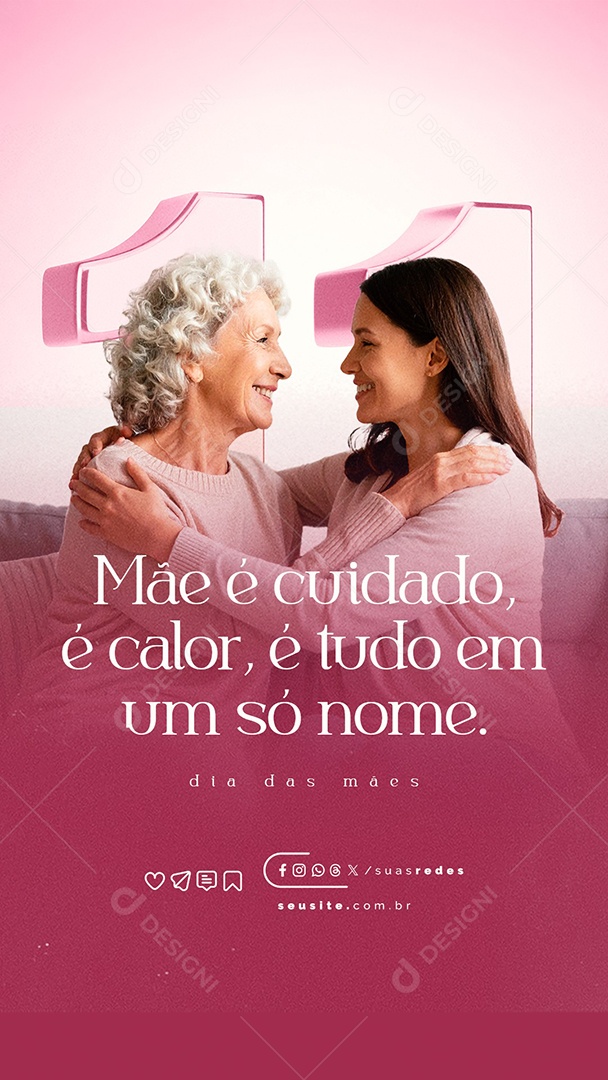 Story Feliz Dia das Mães 11 de Maio Social Media PSD Editável