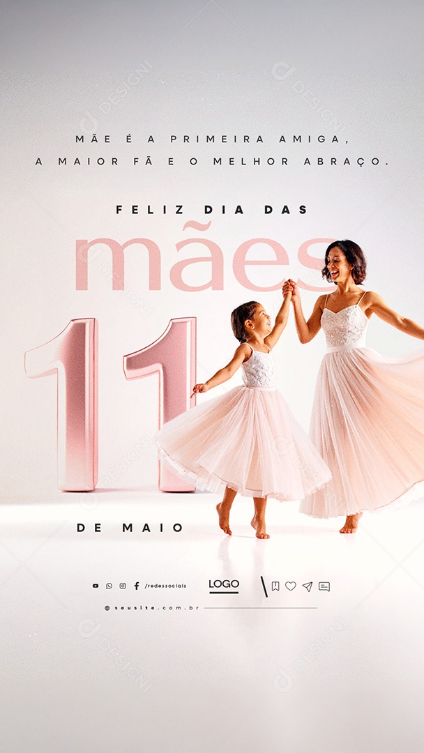 Story Feliz Dia das Mães 11 de Maio Social Media PSD Editável