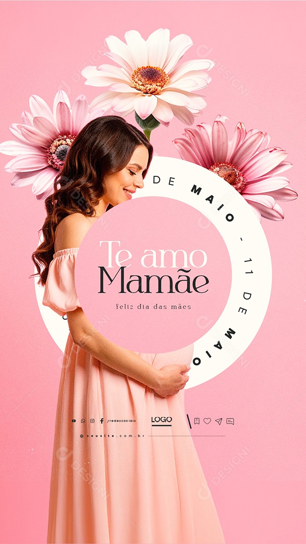 Story Feliz Dia das Mães 11 de Maio Social Media PSD Editável