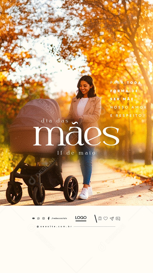 Story Feliz Dia das Mães 11 de Maio Social Media PSD Editável
