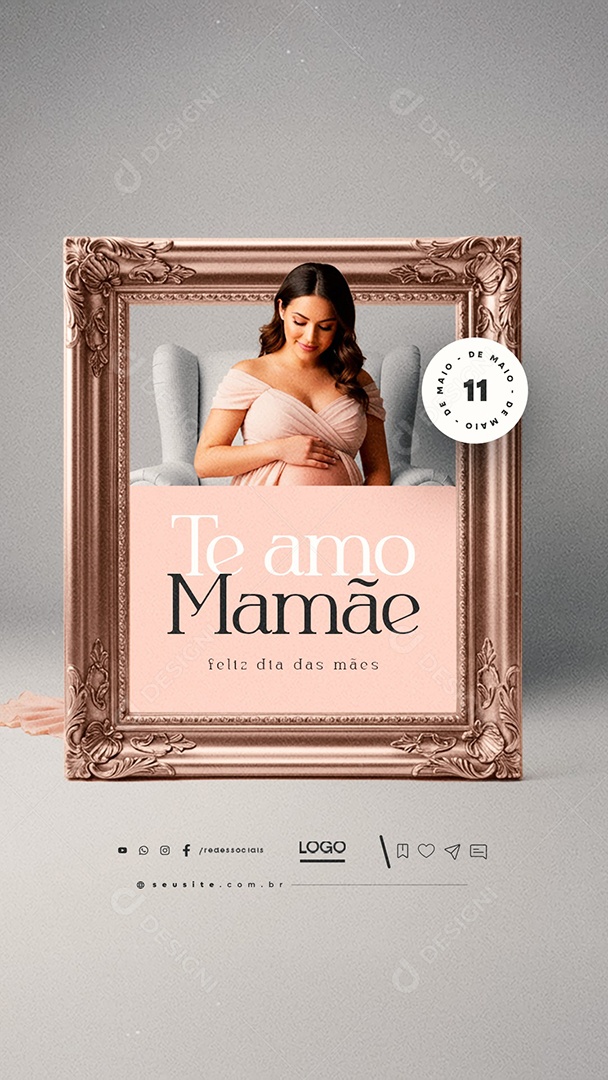 Story Feliz Dia das Mães 11 de Maio Social Media PSD Editável