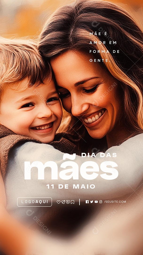 Story Feliz Dia das Mães 11 de Maio Social Media PSD Editável