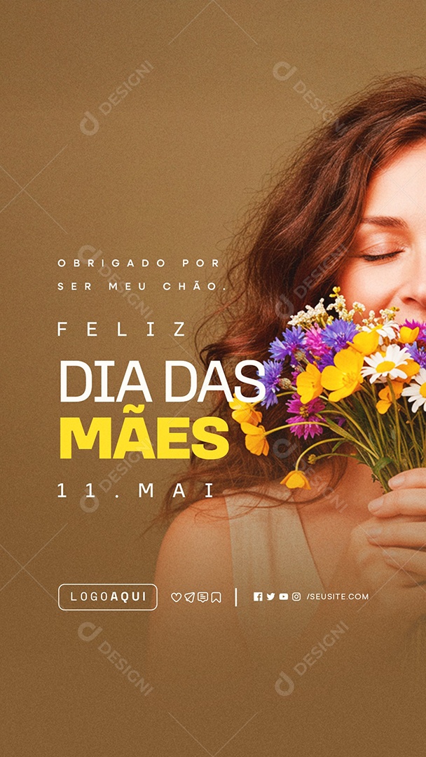 Story Feliz Dia das Mães 11 de Maio Social Media PSD Editável