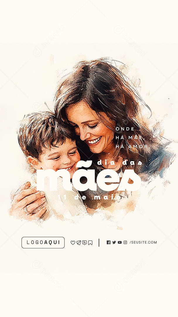 Story Feliz Dia das Mães 11 de Maio Social Media PSD Editável