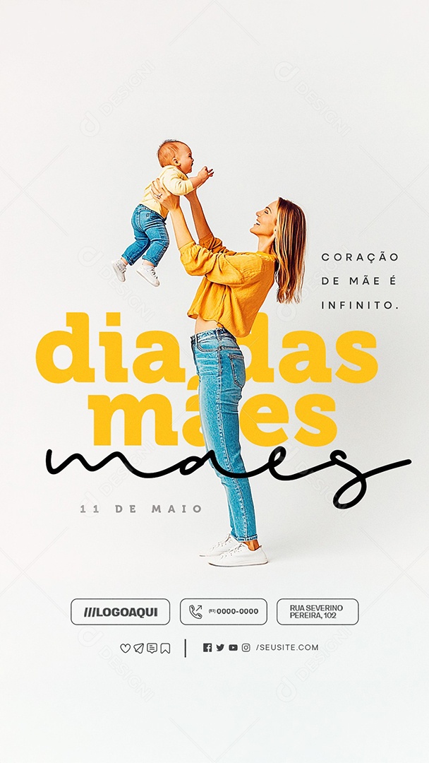 Story Feliz Dia das Mães 11 de Maio Social Media PSD Editável