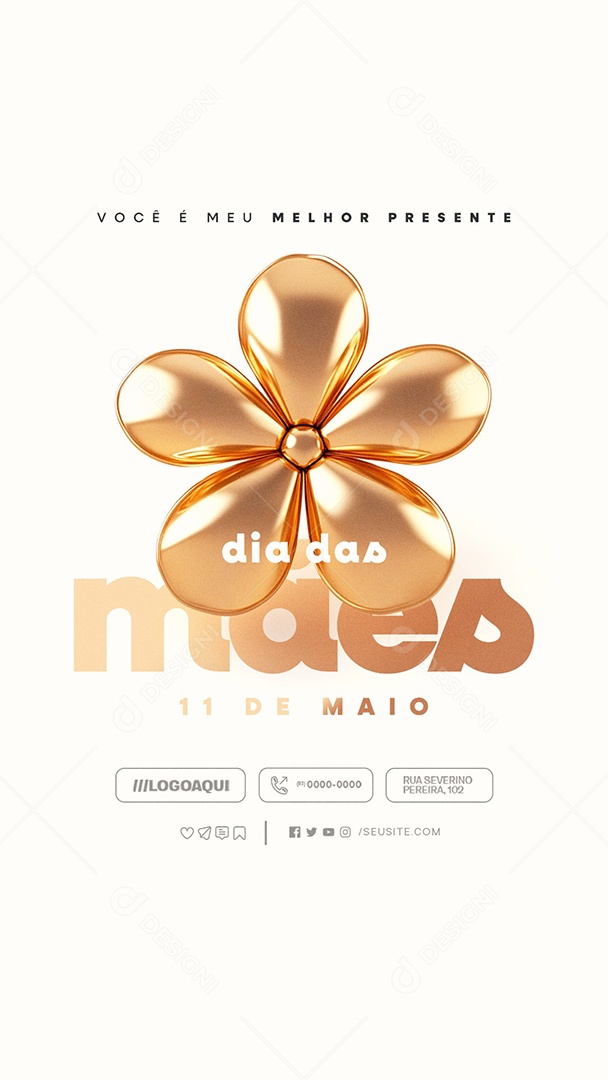 Story Feliz Dia das Mães 11 de Maio Social Media PSD Editável