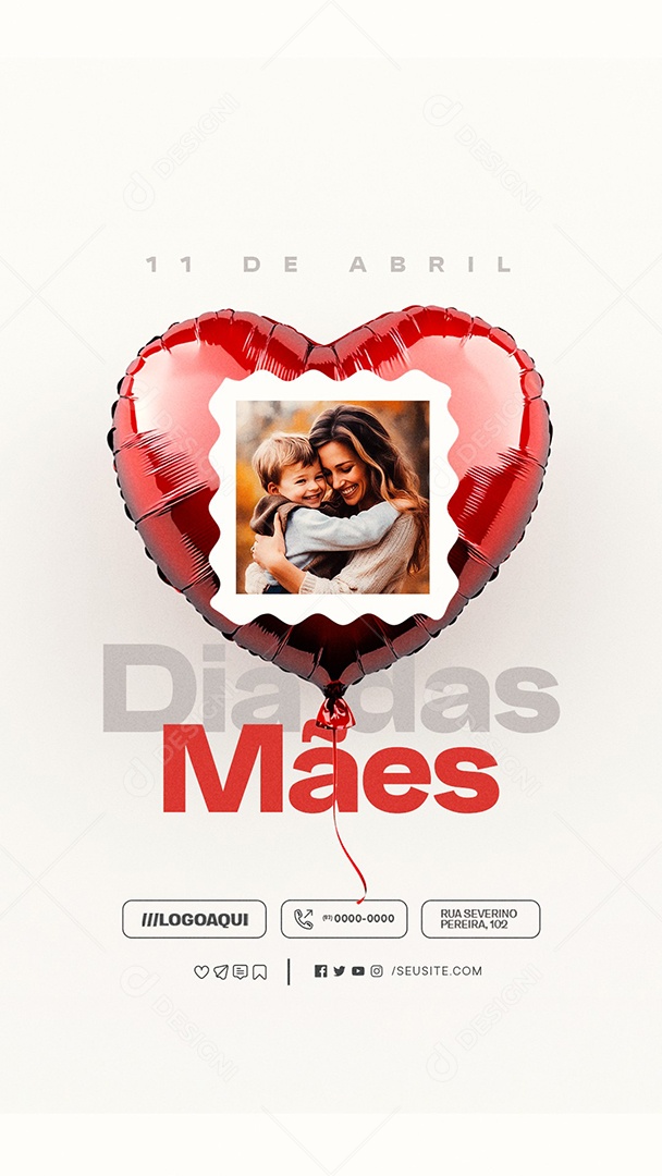 Story Feliz Dia das Mães 11 de Maio Social Media PSD Editável