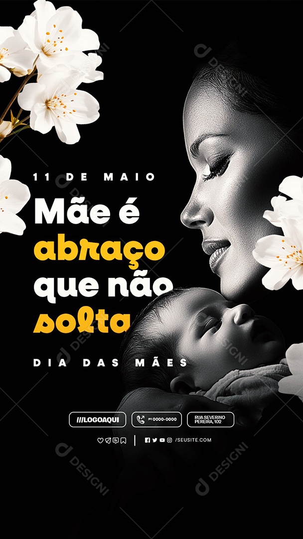 Story Feliz Dia das Mães 11 de Maio Social Media PSD Editável