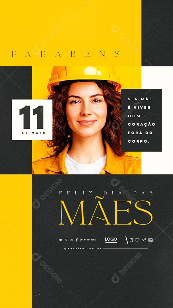 Story Feliz Dia das Mães 11 de Maio Social Media PSD Editável